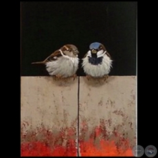 Pareja de San Franciscos - Obra de Mónica Goetze